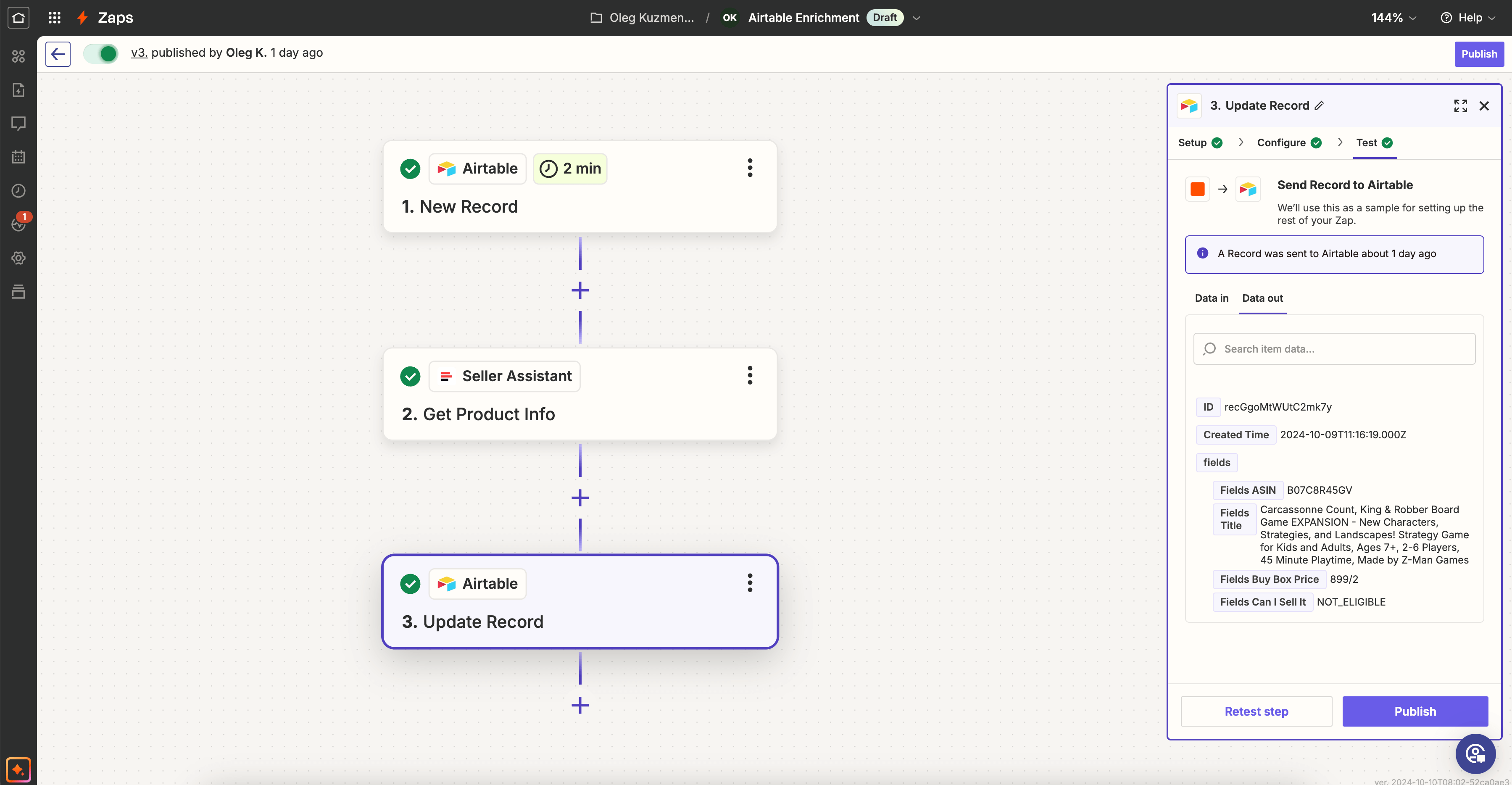 zapier workflow example